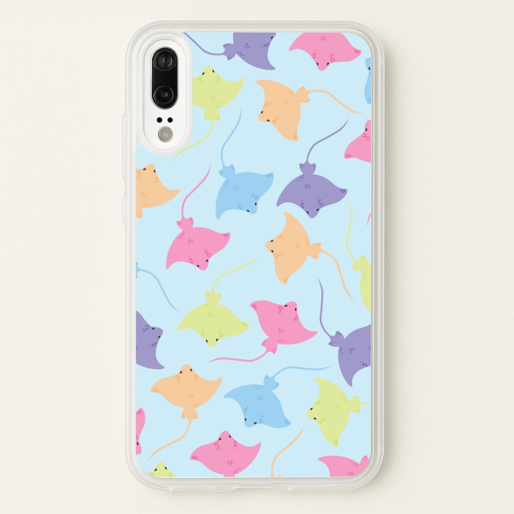Multi Coloured Sting Ray Pattern - Sealife - Sealife Phone Case for Huawei P20
