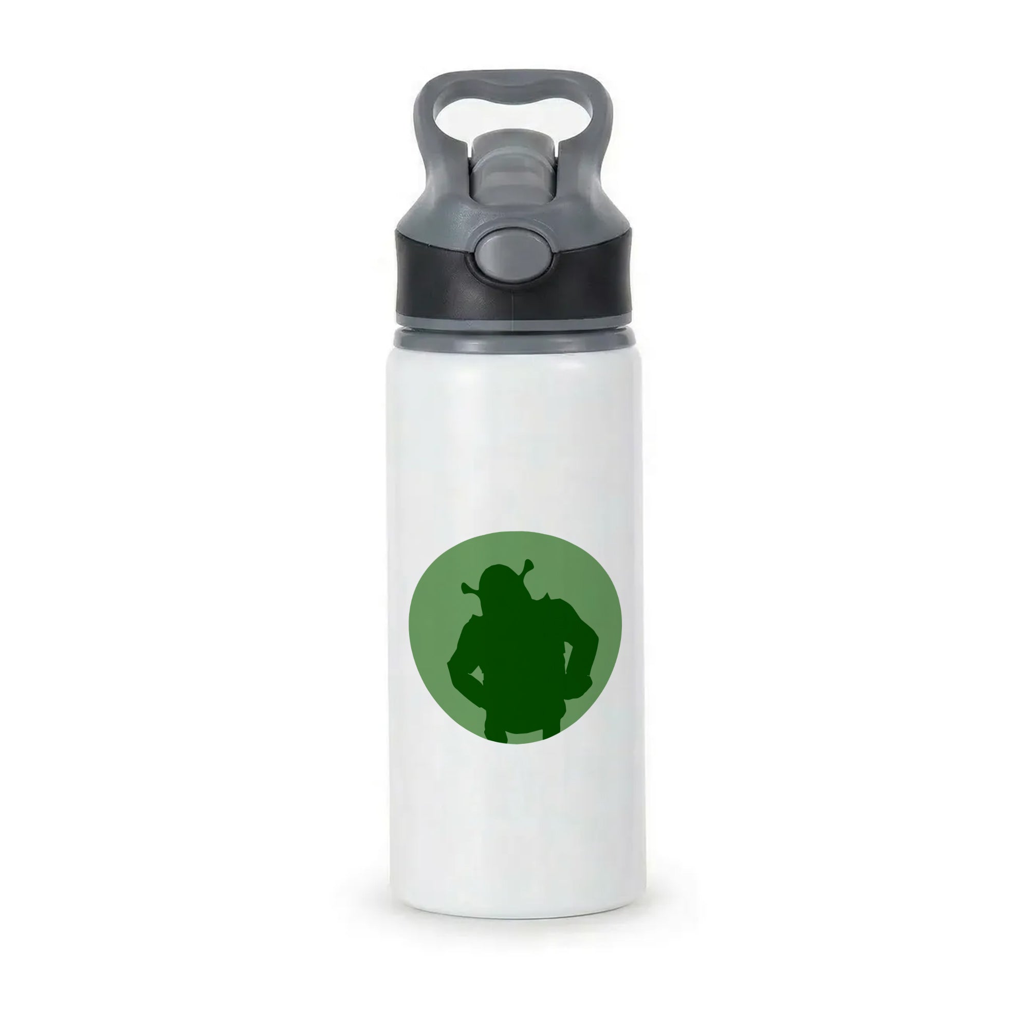 Green Ogre Outline Active Water Bottle - Black