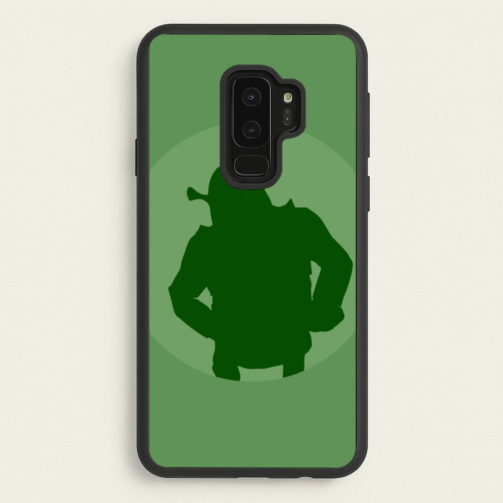 Green Ogre Outline - Shrek Phone Case for Galaxy S9 Plus