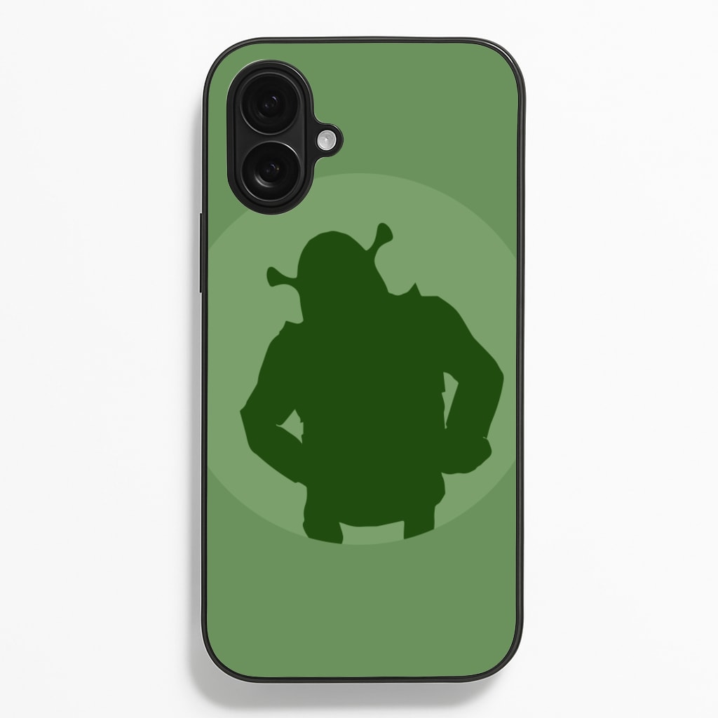Green Ogre Outline - Shrek Phone Case for iPhone 16 Plus