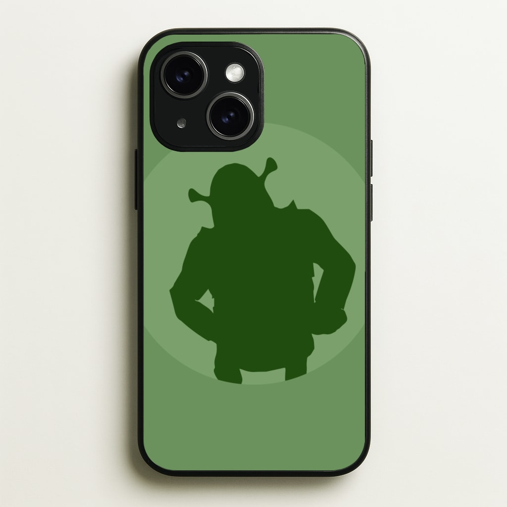 Green Ogre Outline - Shrek Phone Case for iPhone 15 Plus