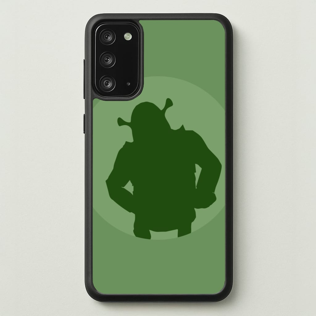 Green Ogre Outline - Shrek Phone Case for Galaxy Note 20