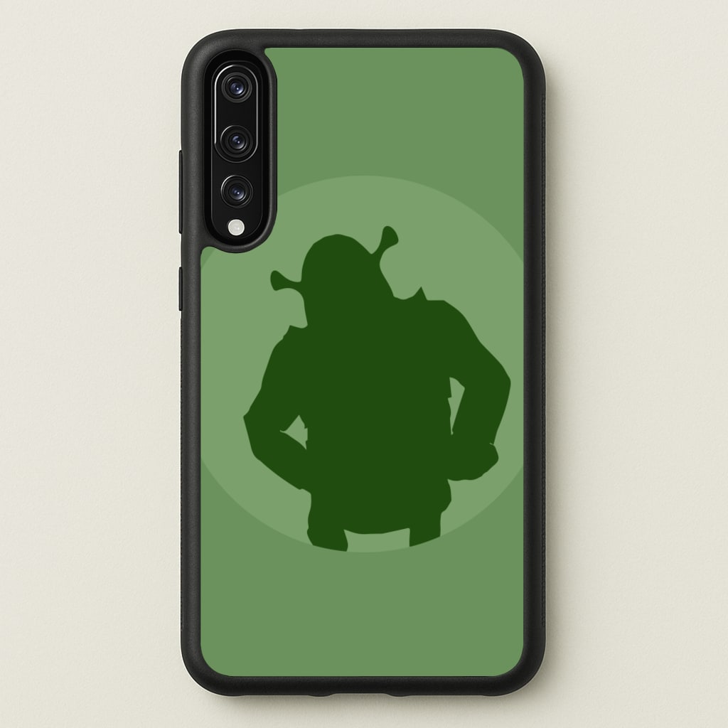 Green Ogre Outline - Shrek Phone Case for Huawei P20 Pro