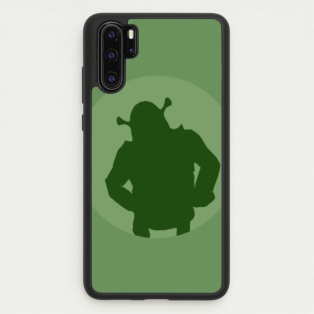 Green Ogre Outline - Shrek Phone Case for Huawei P30 Pro