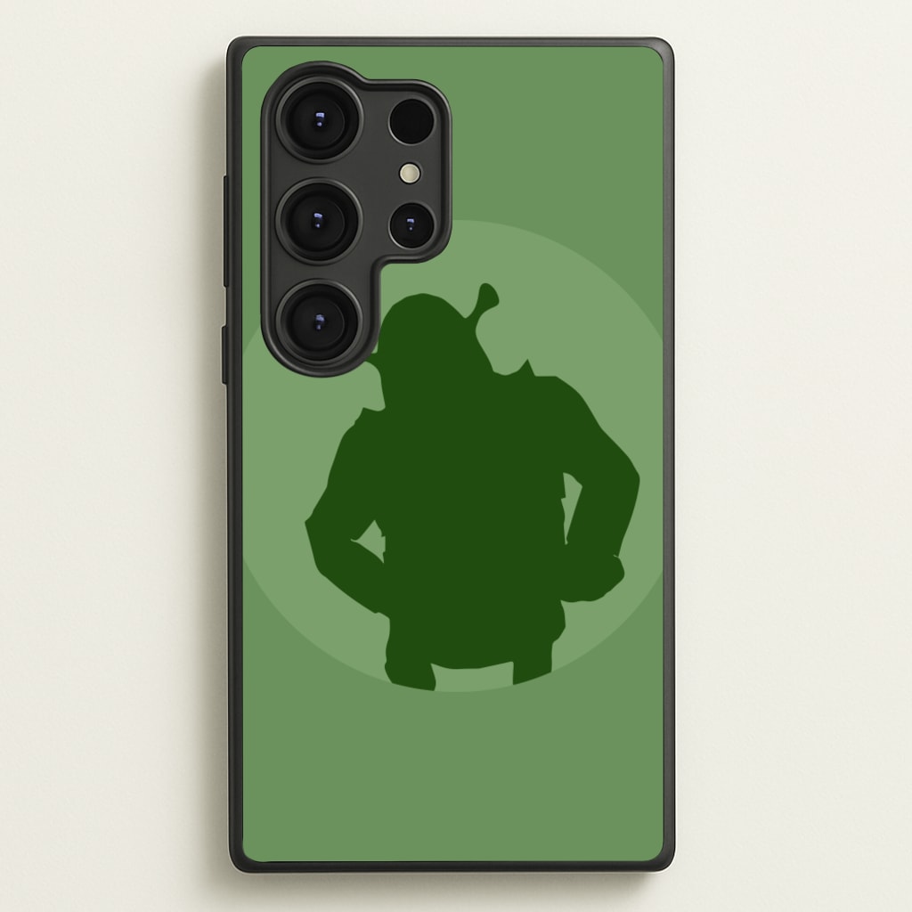 Green Ogre Outline - Shrek Phone Case for Galaxy S25 Ultra