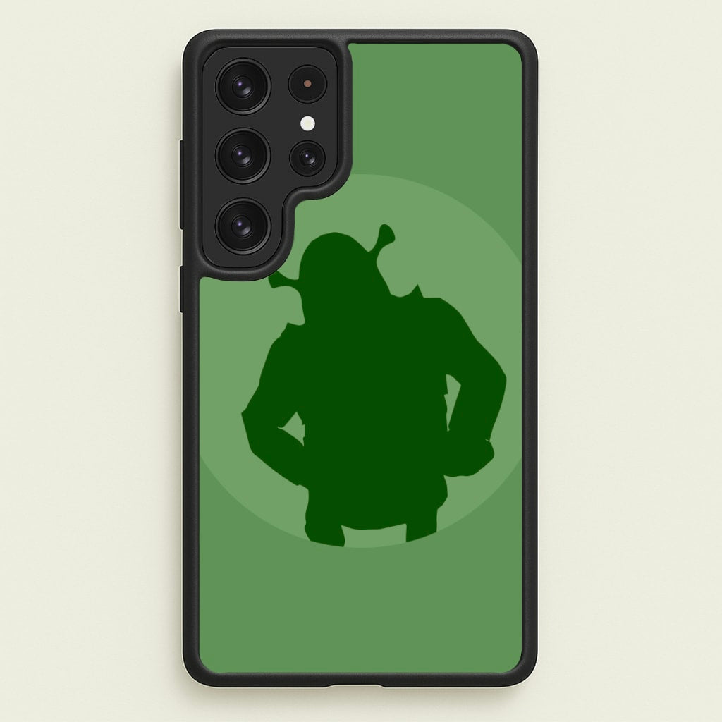 Green Ogre Outline - Shrek Phone Case for Galaxy S22 Ultra