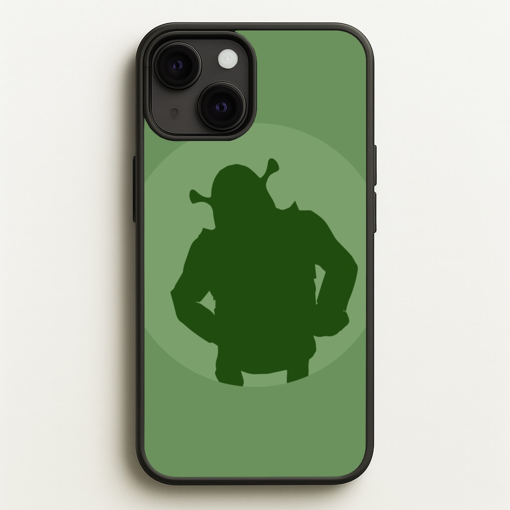 Green Ogre Outline - Shrek Phone Case for iPhone 13 Mini