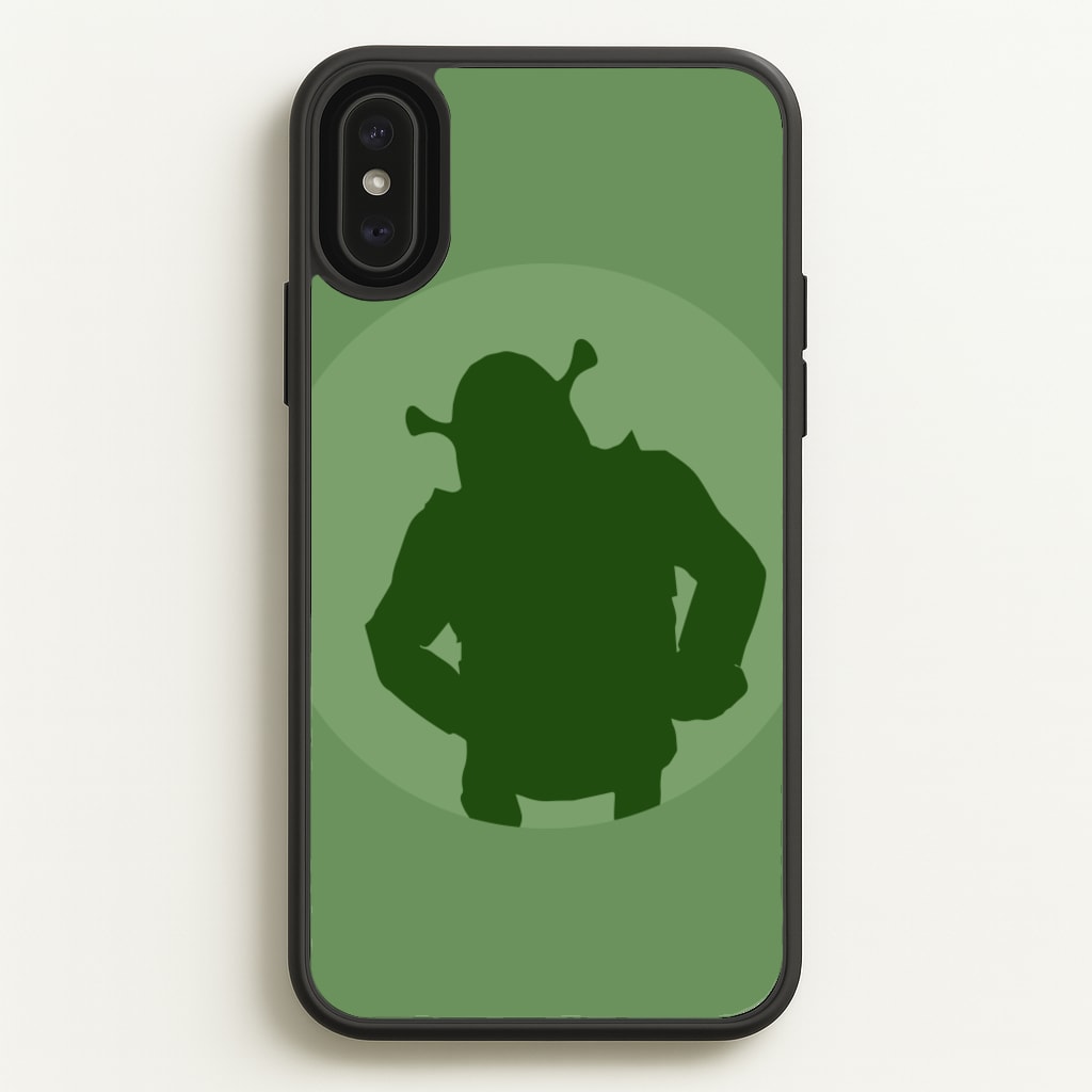 Green Ogre Outline - Shrek Phone Case for iPhone XS Max