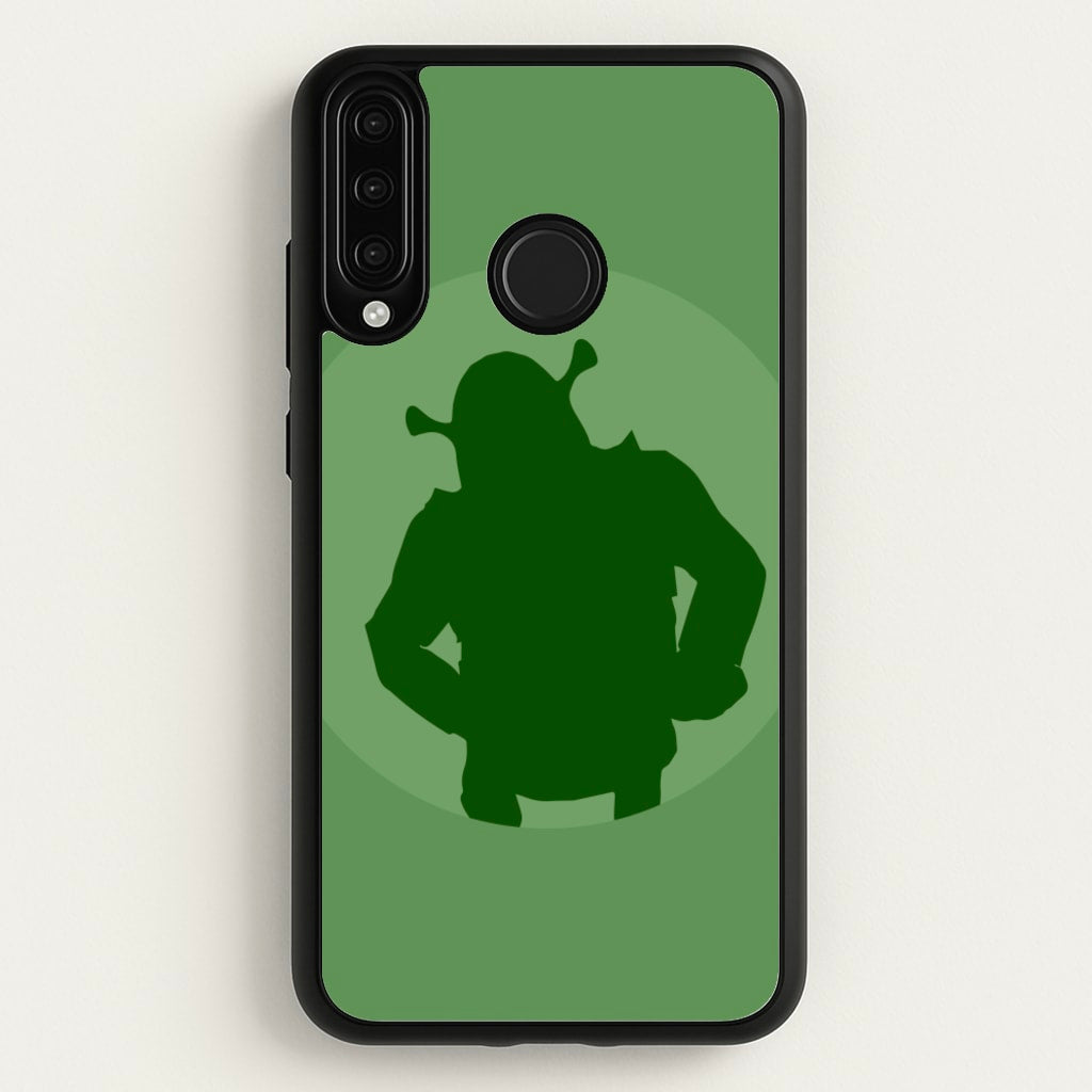 Green Ogre Outline - Shrek Phone Case for Huawei P30 Lite