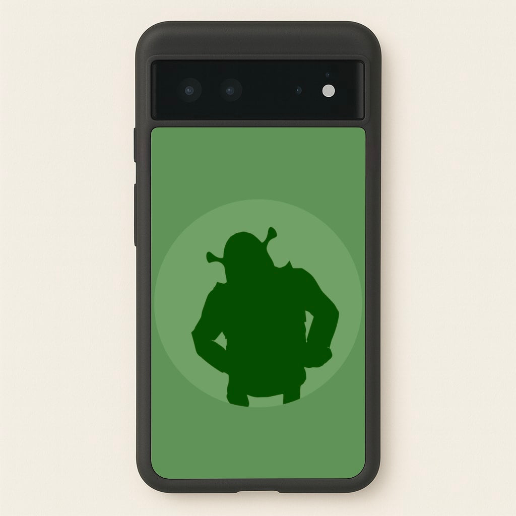 Green Ogre Outline - Shrek Phone Case for Google Pixel 6