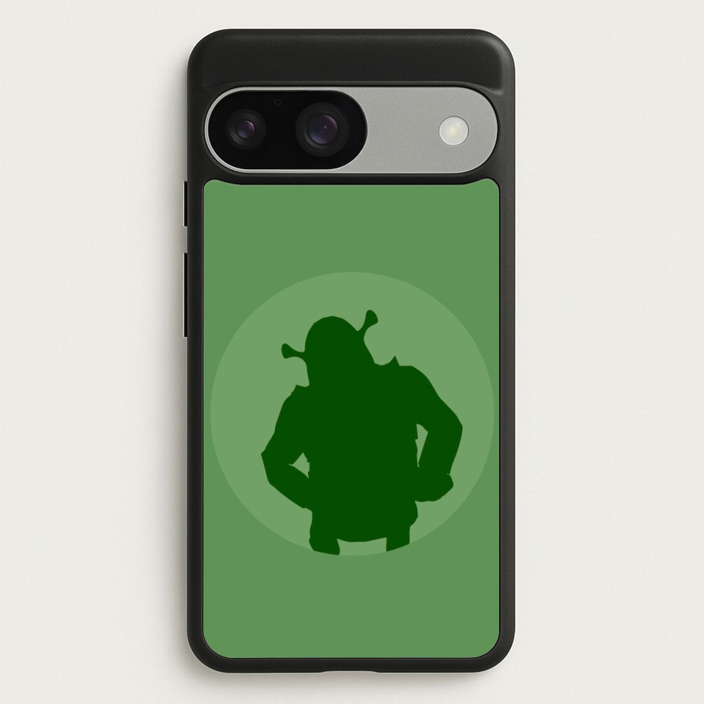 Green Ogre Outline - Shrek Phone Case for Google Pixel 9 / 9 Pro