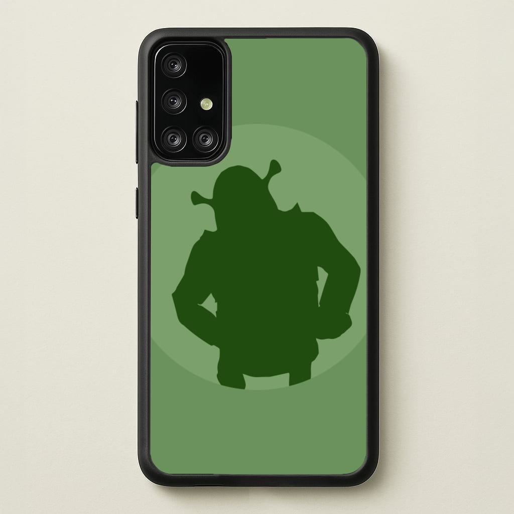 Green Ogre Outline - Shrek Phone Case for Galaxy A71