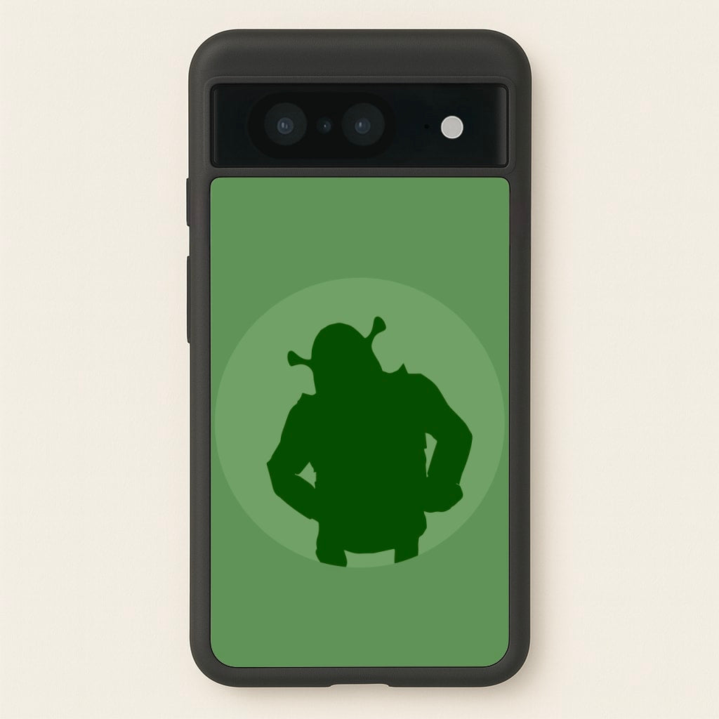 Green Ogre Outline - Shrek Phone Case for Google Pixel 8