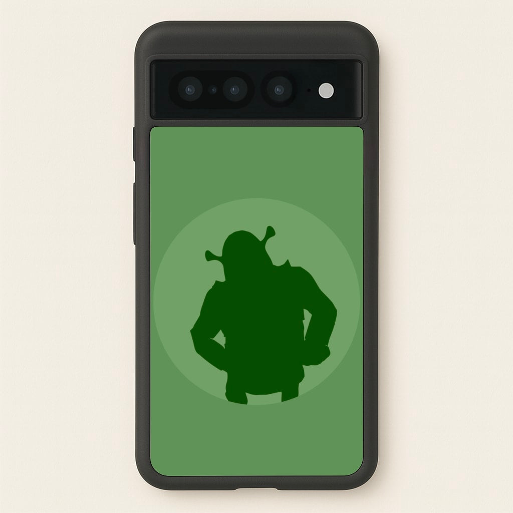 Green Ogre Outline - Shrek Phone Case for Google Pixel 7 Pro