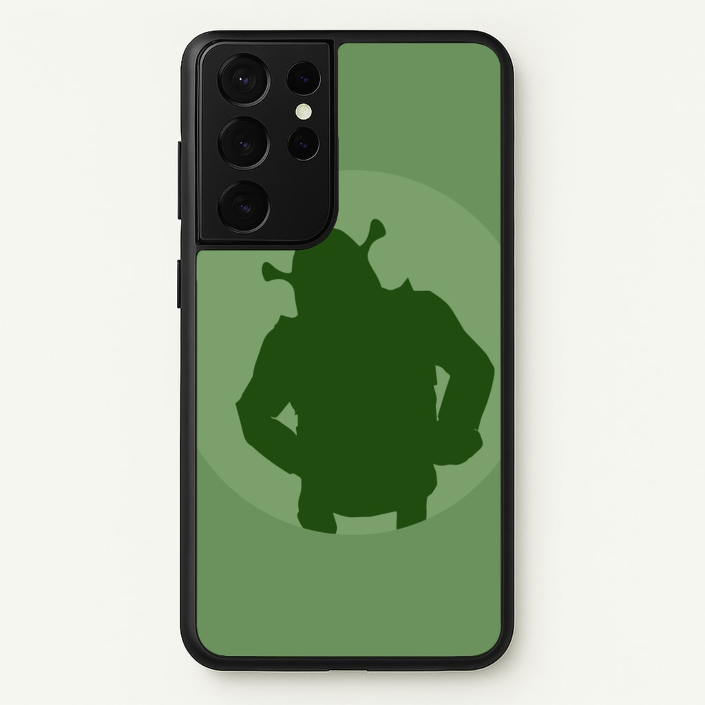 Green Ogre Outline - Shrek Phone Case for Galaxy S21 Ultra