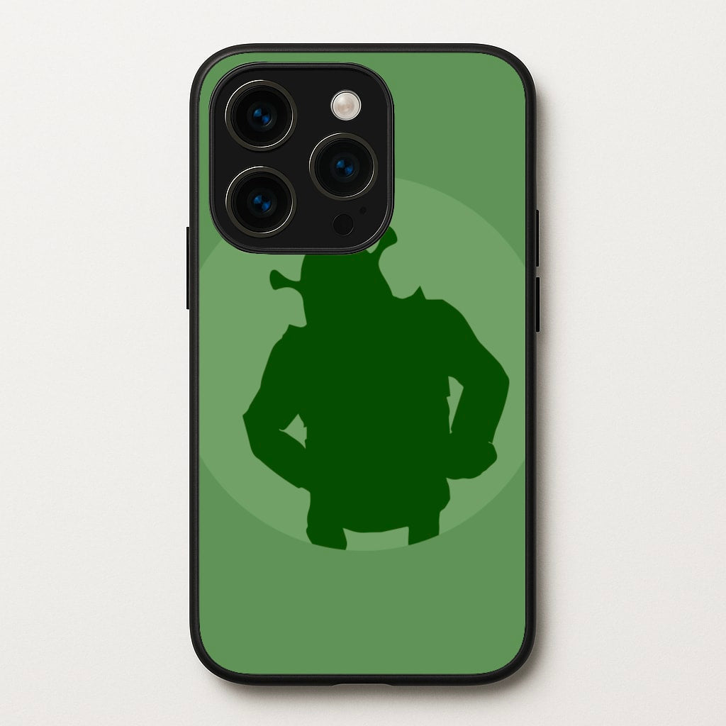 Green Ogre Outline - Shrek Phone Case for iPhone 14 Pro