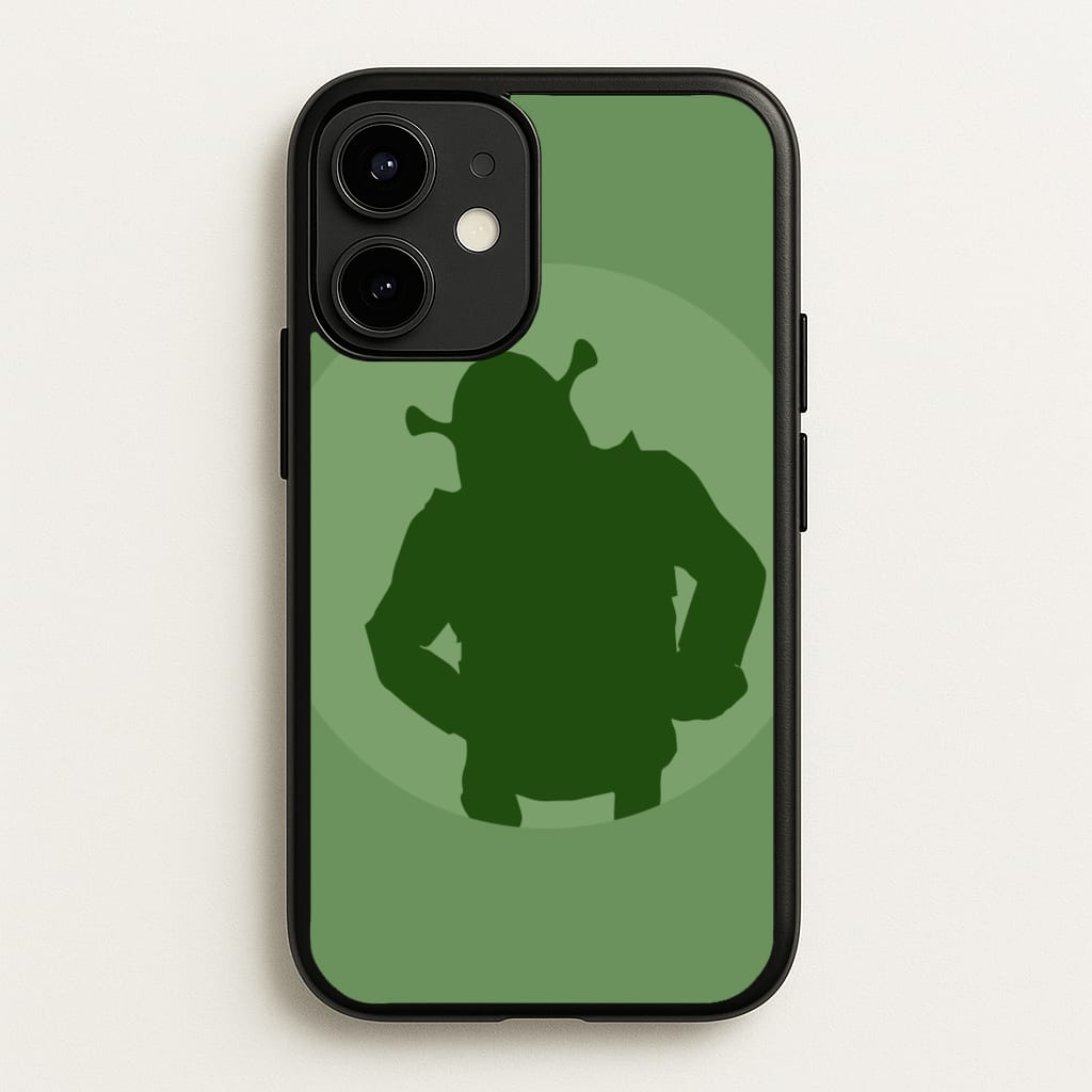 Green Ogre Outline - Shrek Phone Case for iPhone 12 Mini