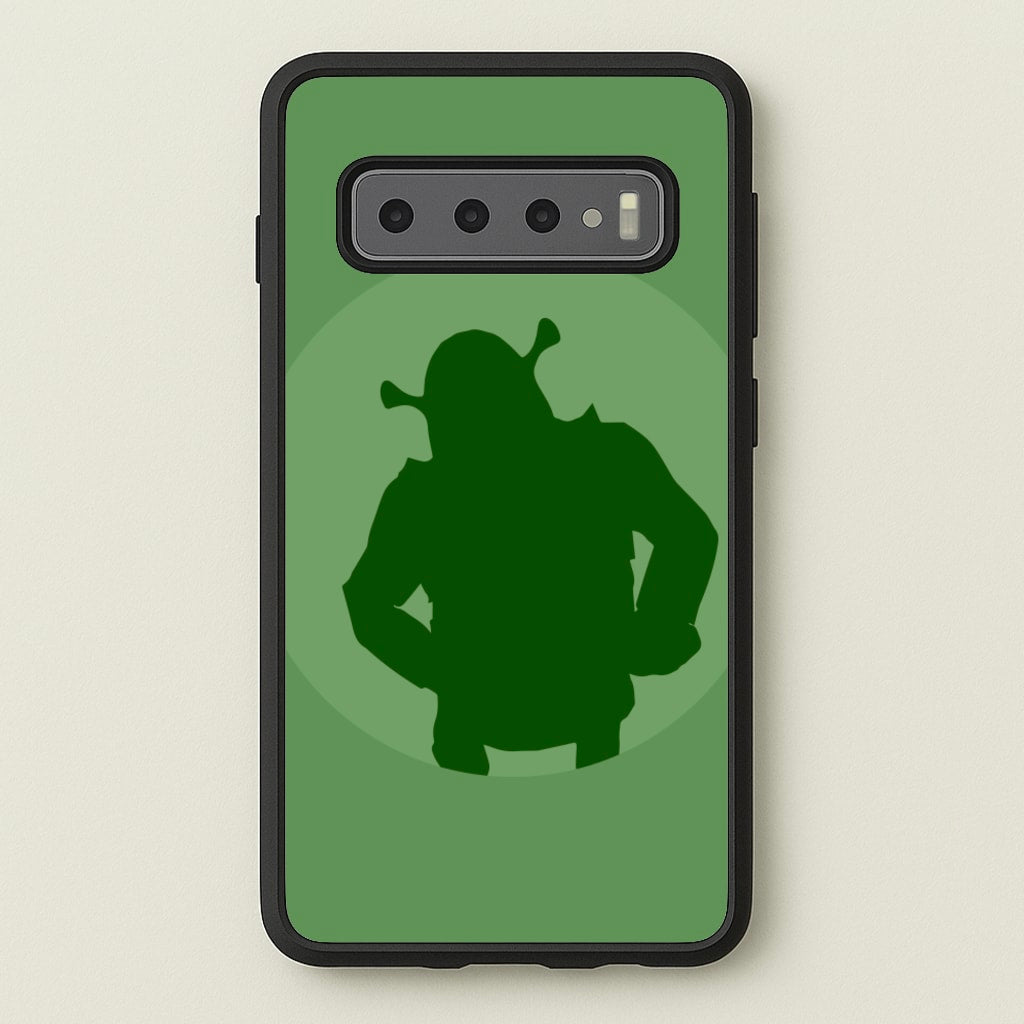 Green Ogre Outline - Shrek Phone Case for Galaxy S10 Plus