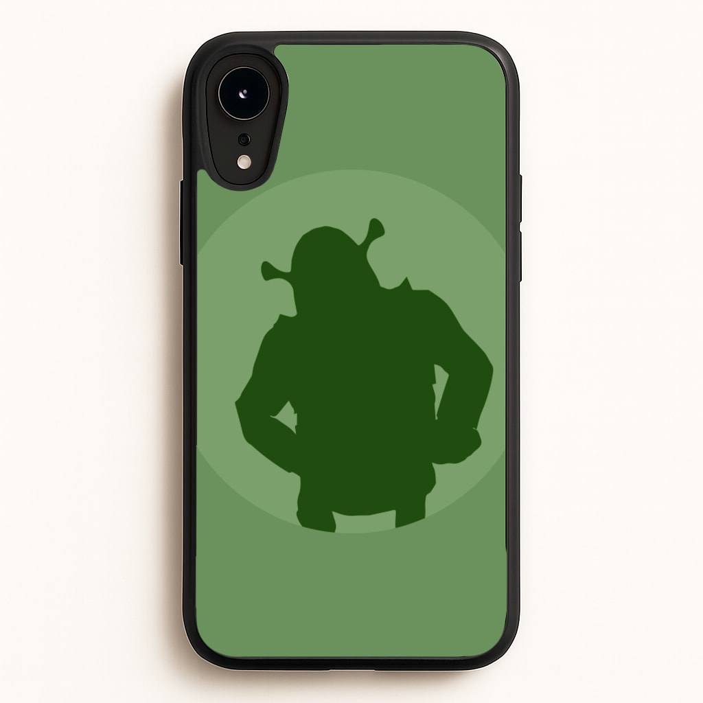 Green Ogre Outline - Shrek Phone Case for iPhone XR