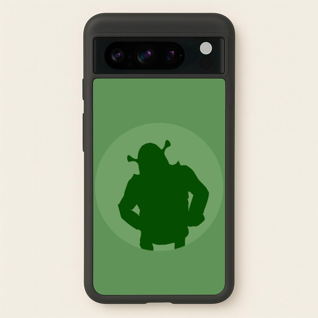 Green Ogre Outline - Shrek Phone Case for Google Pixel 8 Pro