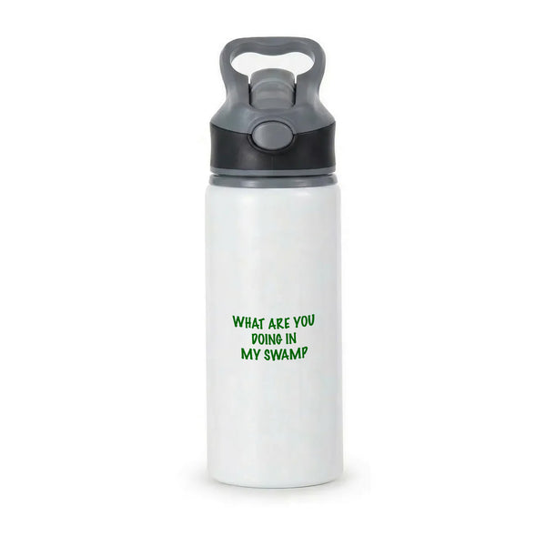 What Are You Doing In My Swamp - Green Ogre Active Water Bottle - Black