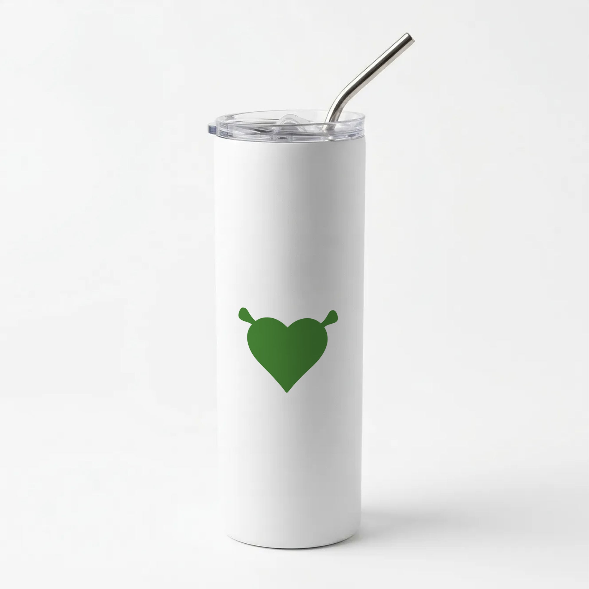 Green Ogre Heart Skinny Tumbler