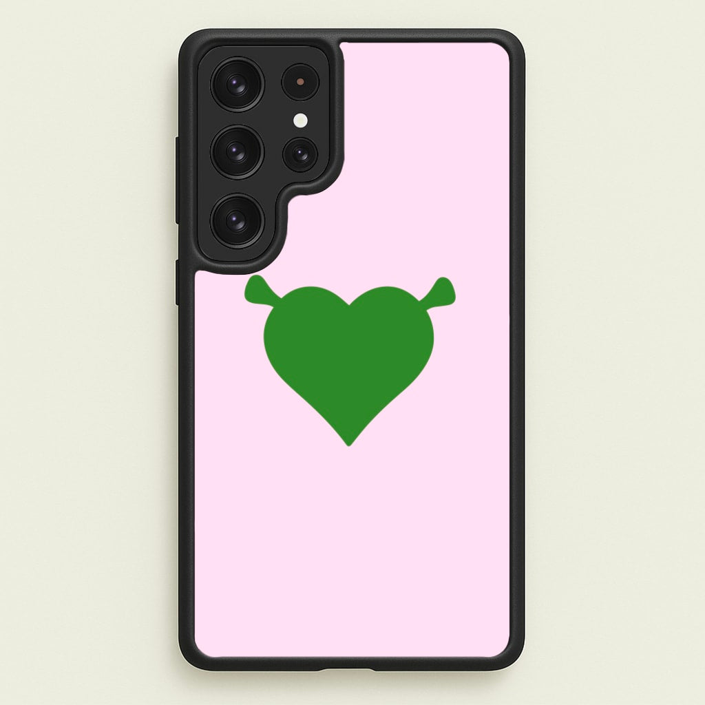 Green Ogre Heart - Shrek Phone Case for Galaxy S22 Ultra
