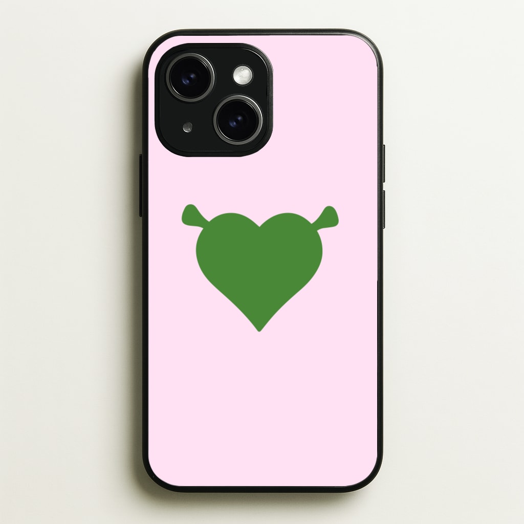 Green Ogre Heart - Shrek Phone Case for iPhone 15
