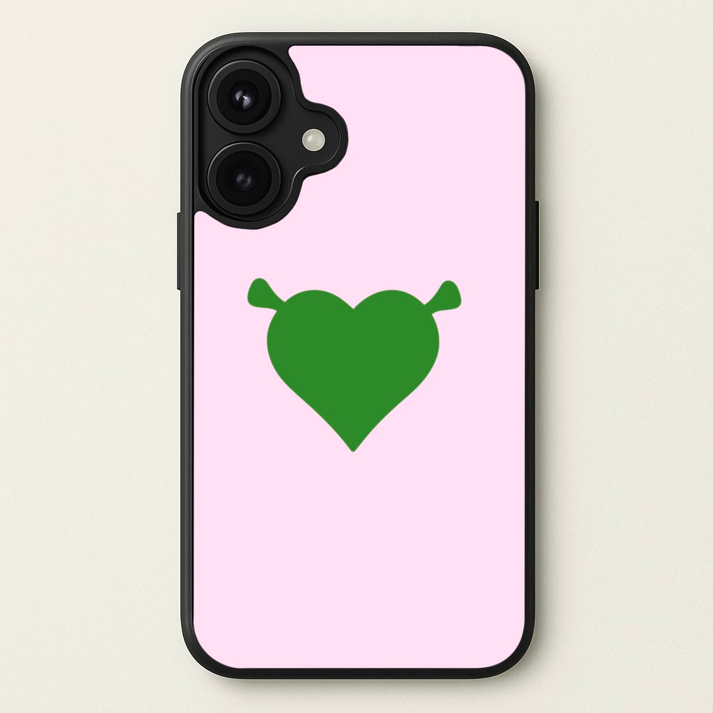 Green Ogre Heart Phone Case for iPhone 17