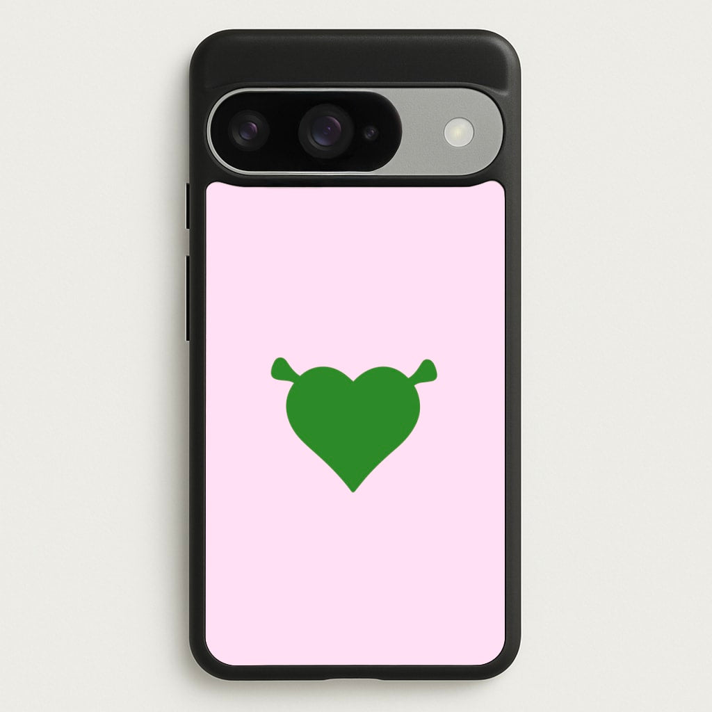 Green Ogre Heart Phone Case for Google Pixel 10 / 10 Pro
