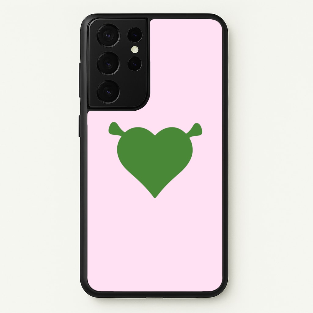 Green Ogre Heart - Shrek Phone Case for Galaxy S21 Ultra