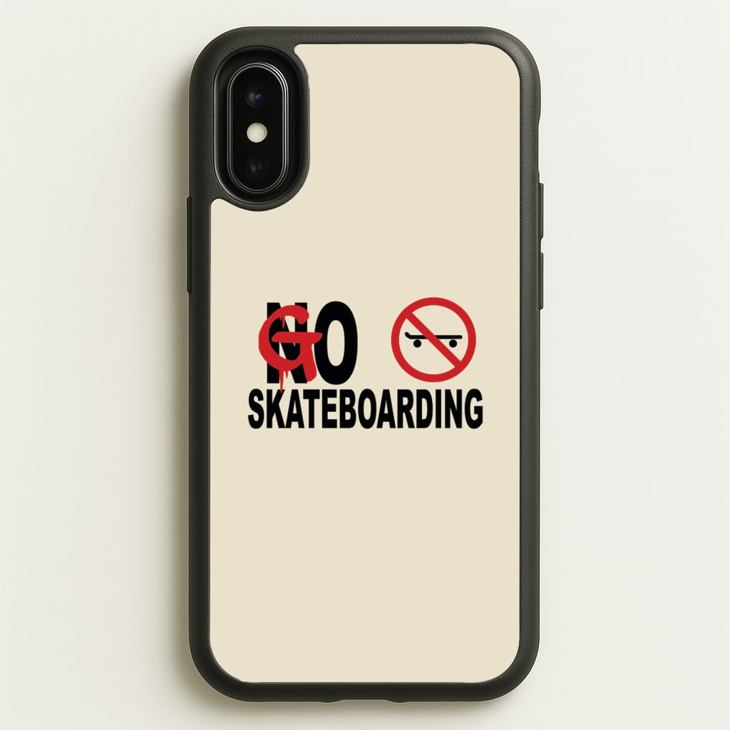 Go Skateboarding - Skate Aesthetic - Skate Aesthetic Phone Case for iPhone X / XS