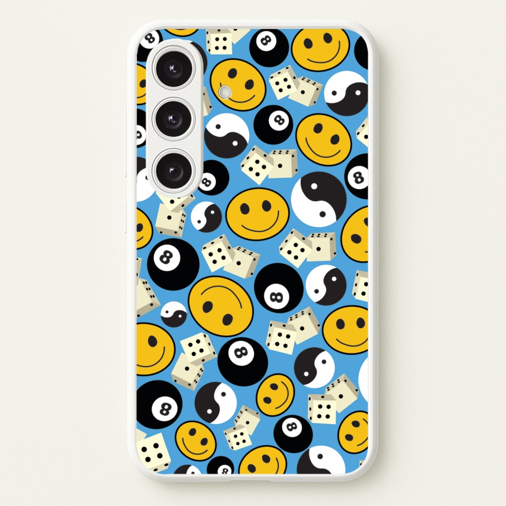 8 Ball Pattern - Skate Aesthetic - Skate Aesthetic Phone Case for Galaxy S24FE