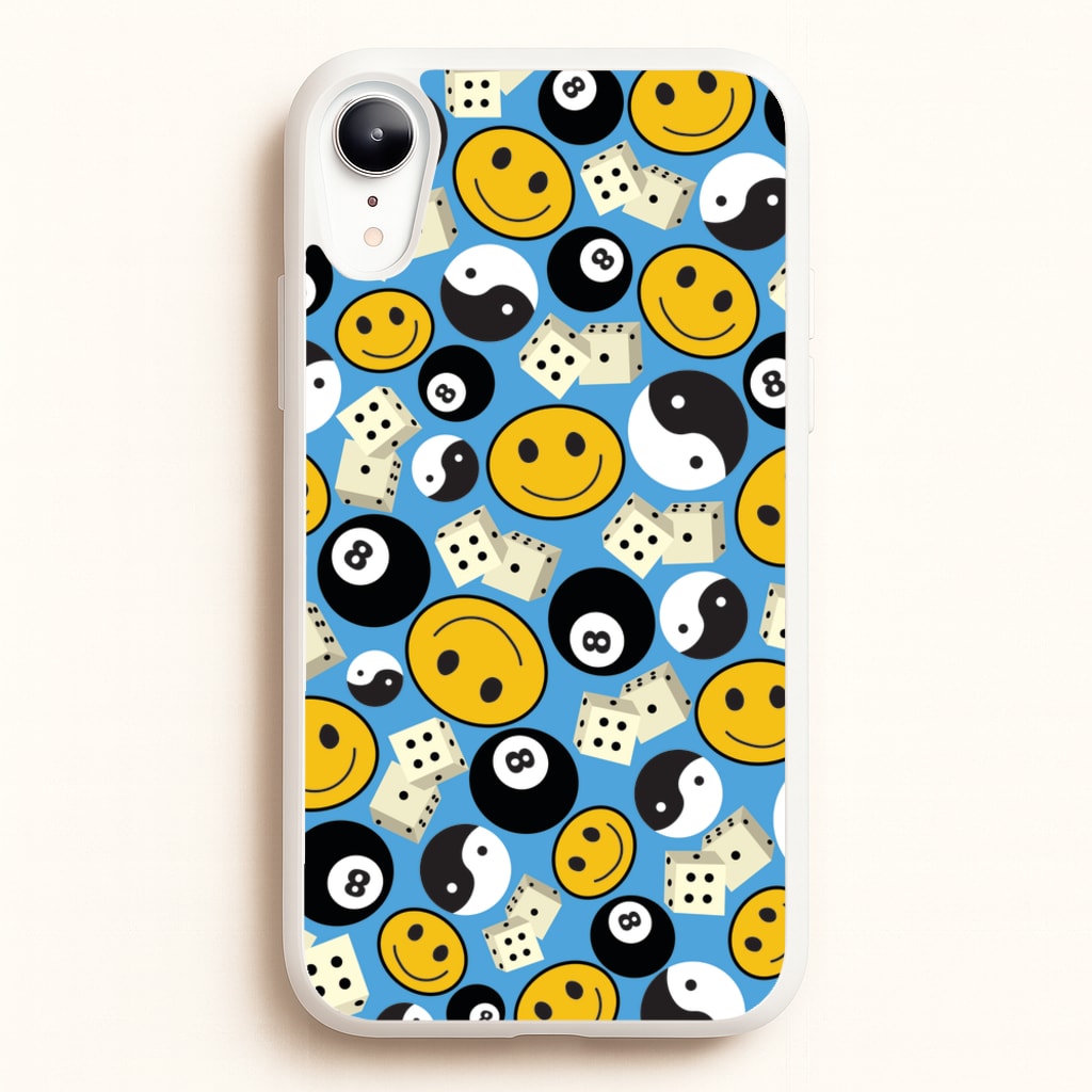 8 Ball Pattern - Skate Aesthetic - Skate Aesthetic Phone Case for iPhone XR