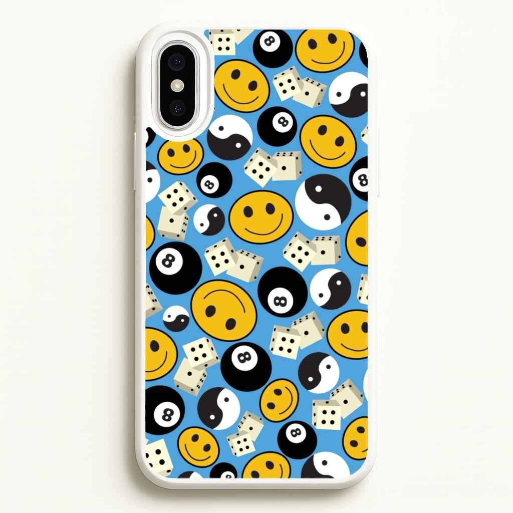 8 Ball Pattern - Skate Aesthetic - Skate Aesthetic Phone Case for iPhone XS Max