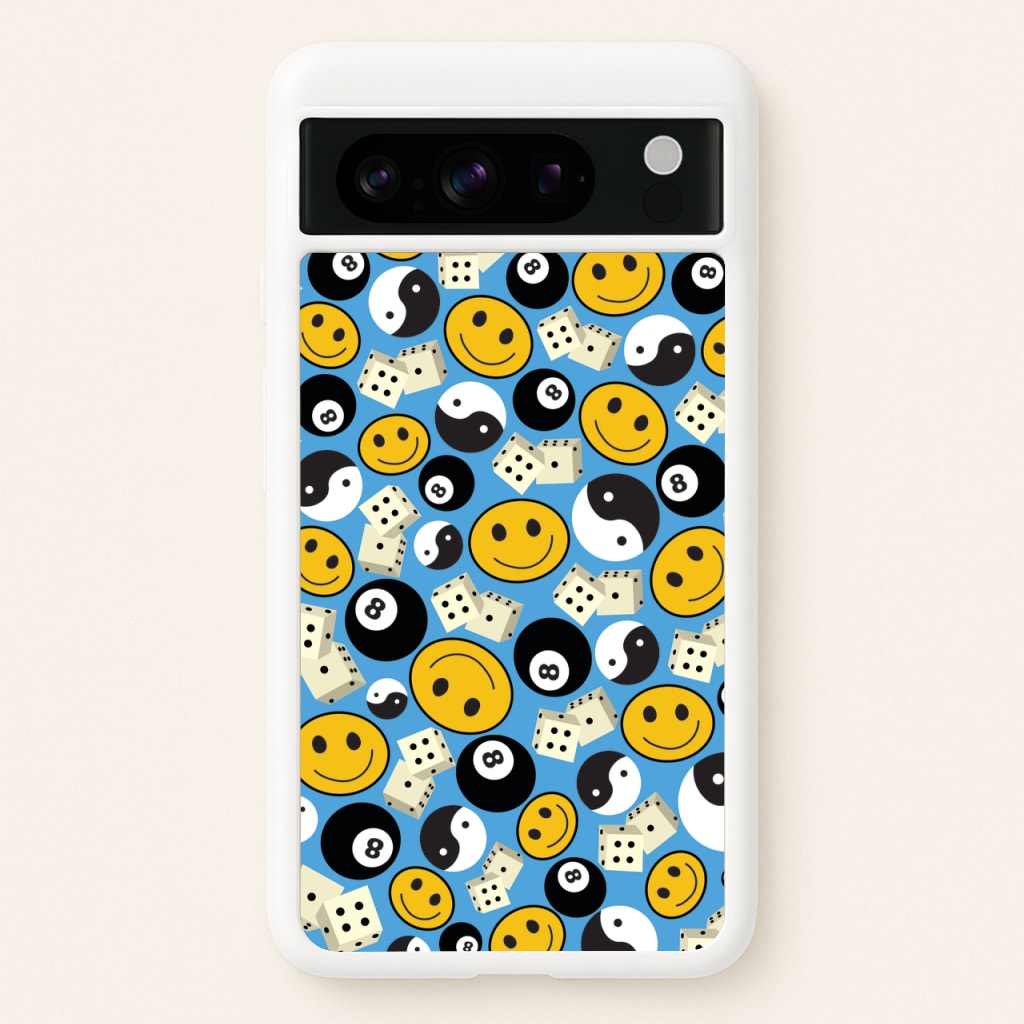 8 Ball Pattern - Skate Aesthetic - Skate Aesthetic Phone Case for Google Pixel 8 Pro