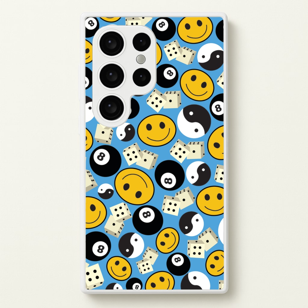8 Ball Pattern - Skate Aesthetic - Skate Aesthetic Phone Case for Galaxy S24 Ultra