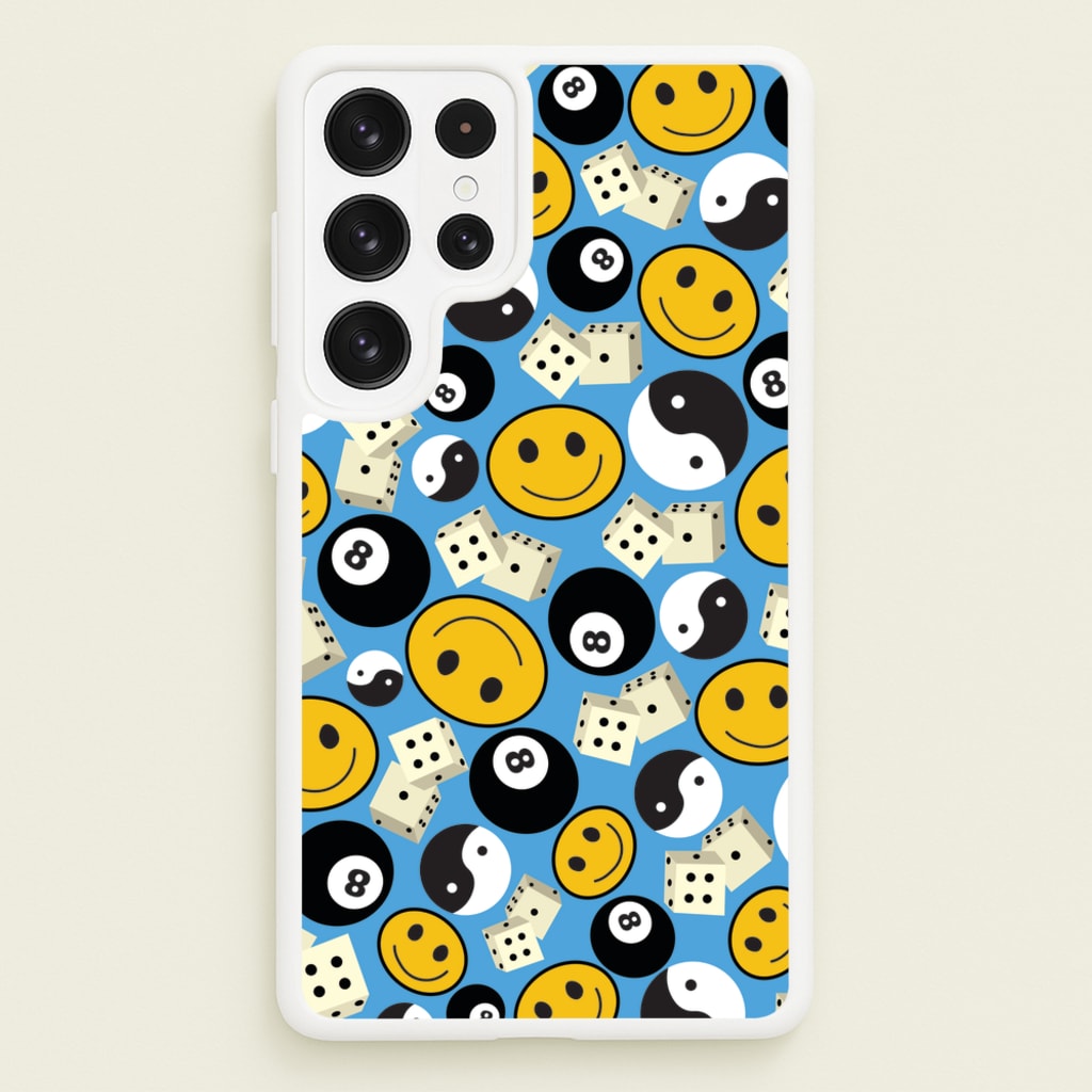 8 Ball Pattern - Skate Aesthetic - Skate Aesthetic Phone Case for Galaxy S23 Ultra
