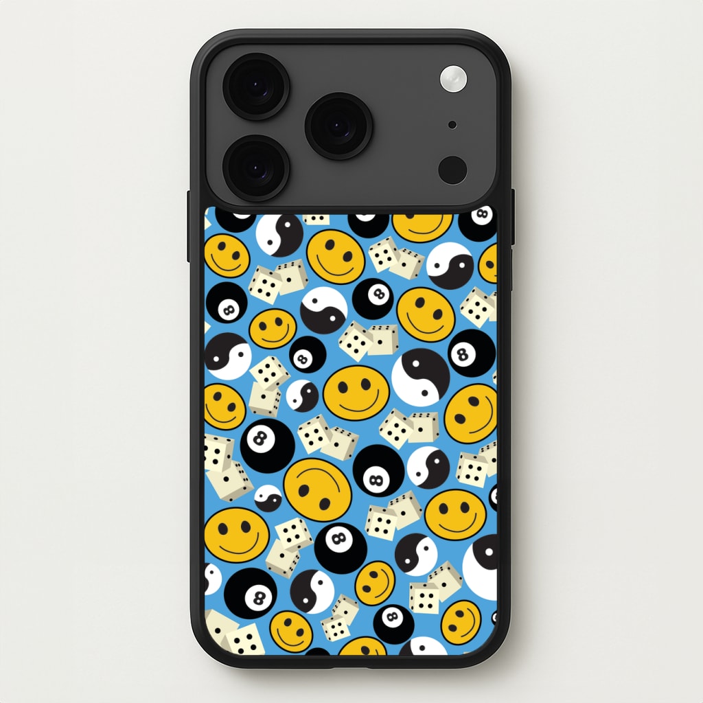 8 Ball Pattern - Skate Aesthetic Phone Case for iPhone 17 Pro