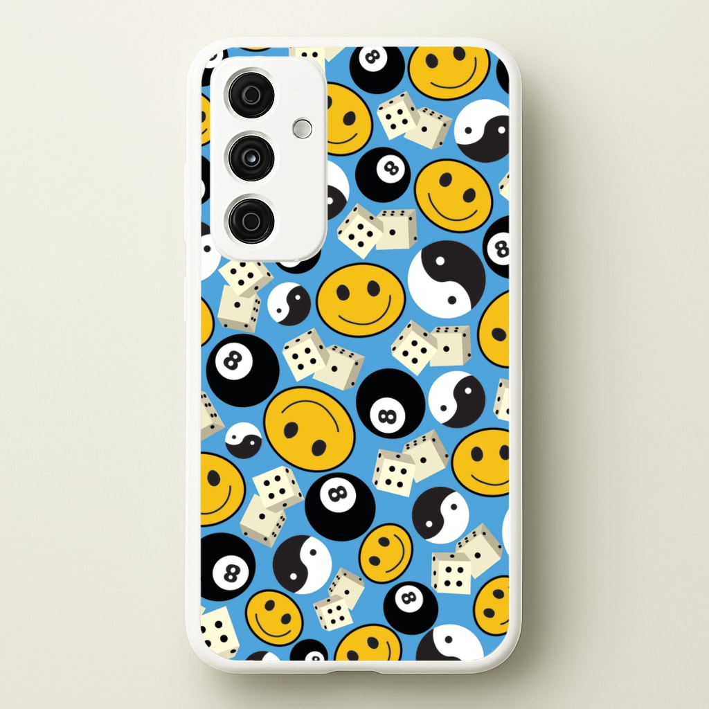 8 Ball Pattern - Skate Aesthetic - Skate Aesthetic Phone Case for Galaxy A55
