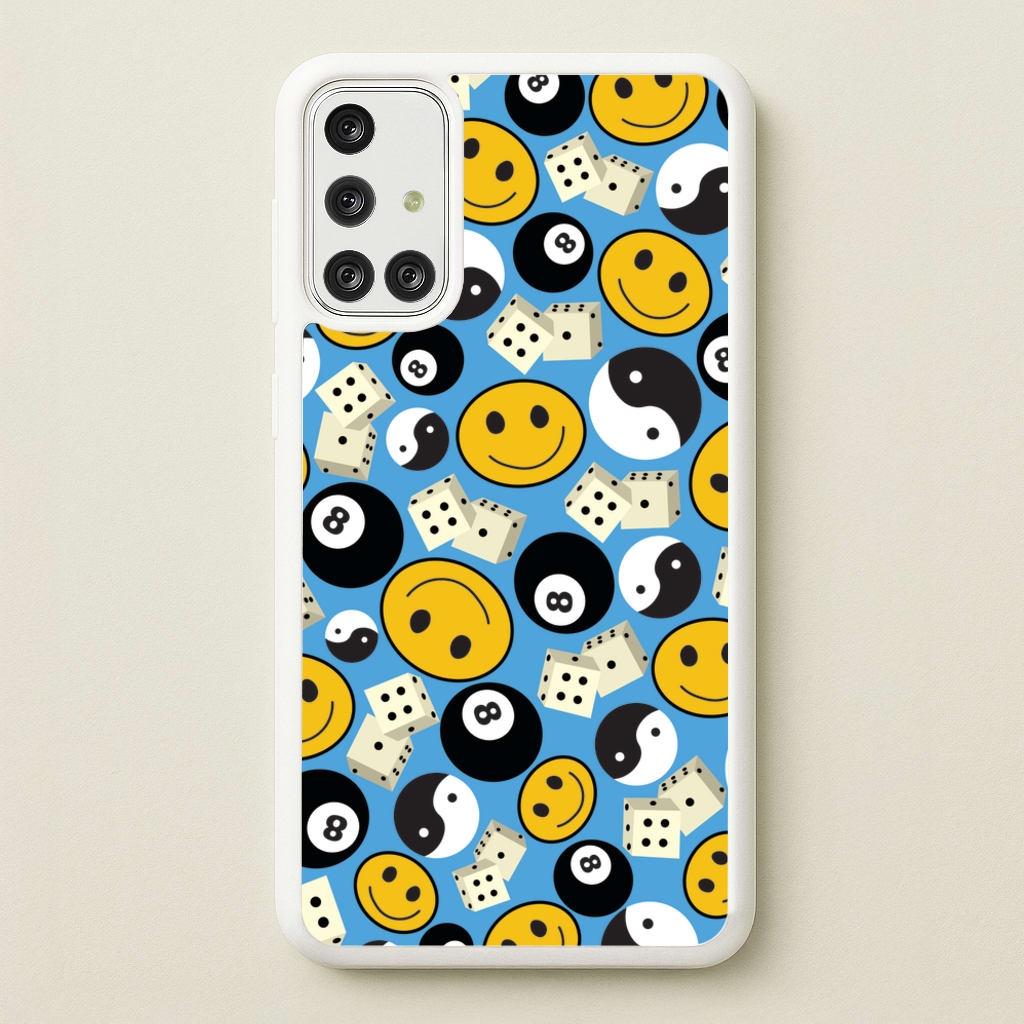 8 Ball Pattern - Skate Aesthetic - Skate Aesthetic Phone Case for Galaxy A71