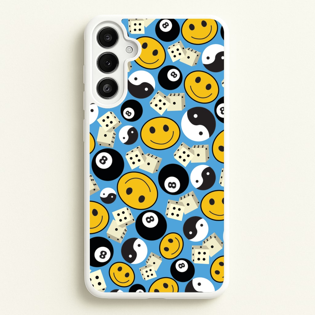 8 Ball Pattern - Skate Aesthetic - Skate Aesthetic Phone Case for Galaxy A34