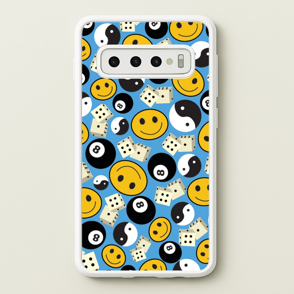 8 Ball Pattern - Skate Aesthetic - Skate Aesthetic Phone Case for Galaxy S10