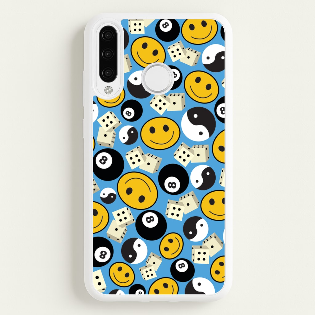 8 Ball Pattern - Skate Aesthetic - Skate Aesthetic Phone Case for Huawei P30 Lite
