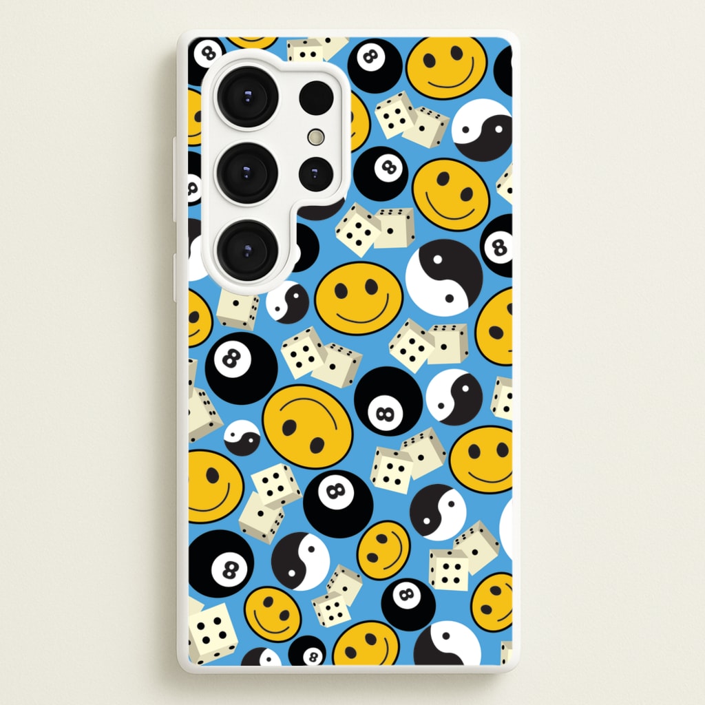 8 Ball Pattern - Skate Aesthetic - Skate Aesthetic Phone Case for Galaxy S25 Ultra