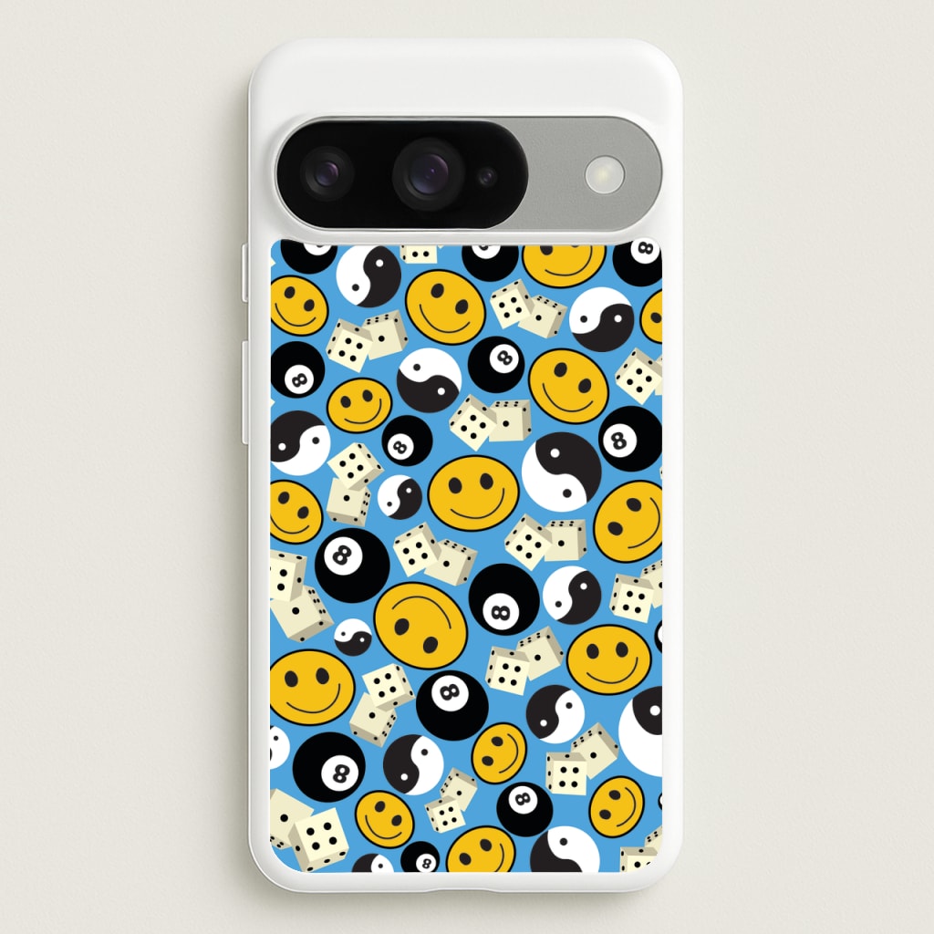 8 Ball Pattern - Skate Aesthetic Phone Case for Google Pixel 10 / 10 Pro