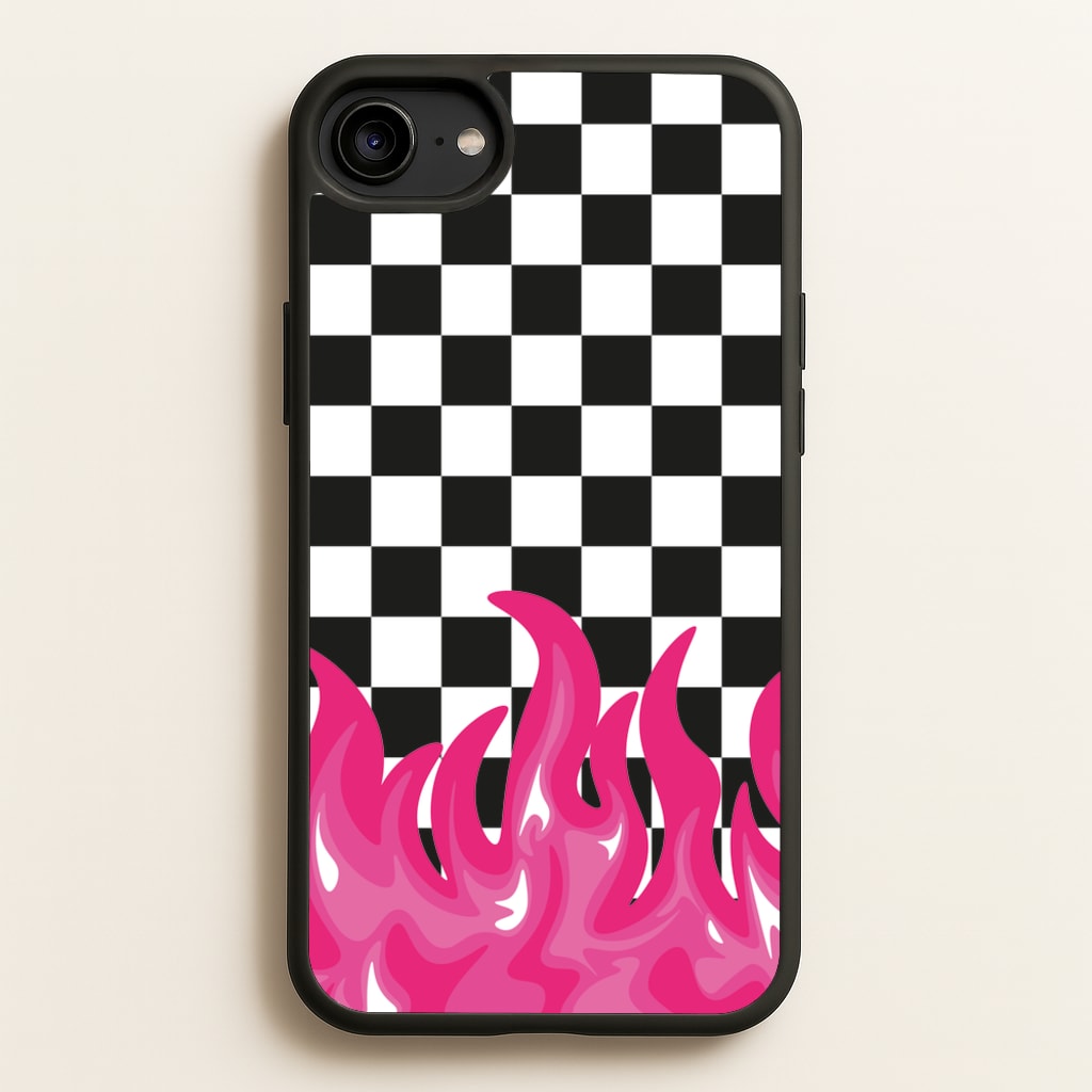 Pink Flame - Skate Aesthetic - Skate Aesthetic Phone Case for iPhone 6 / 7 / 8 / SE