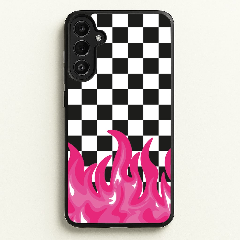 Pink Flame - Skate Aesthetic - Skate Aesthetic Phone Case for Galaxy A36