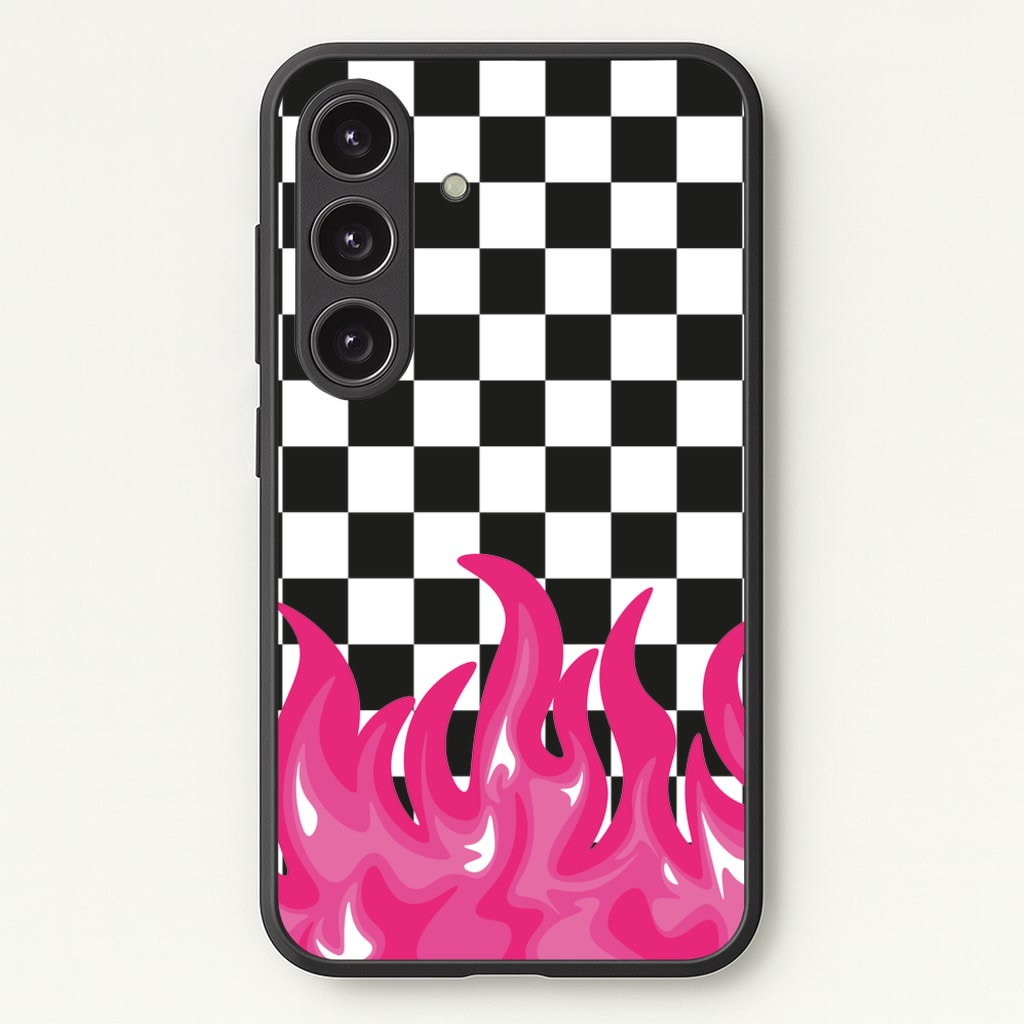 Pink Flame - Skate Aesthetic - Skate Aesthetic Phone Case for Galaxy S24FE