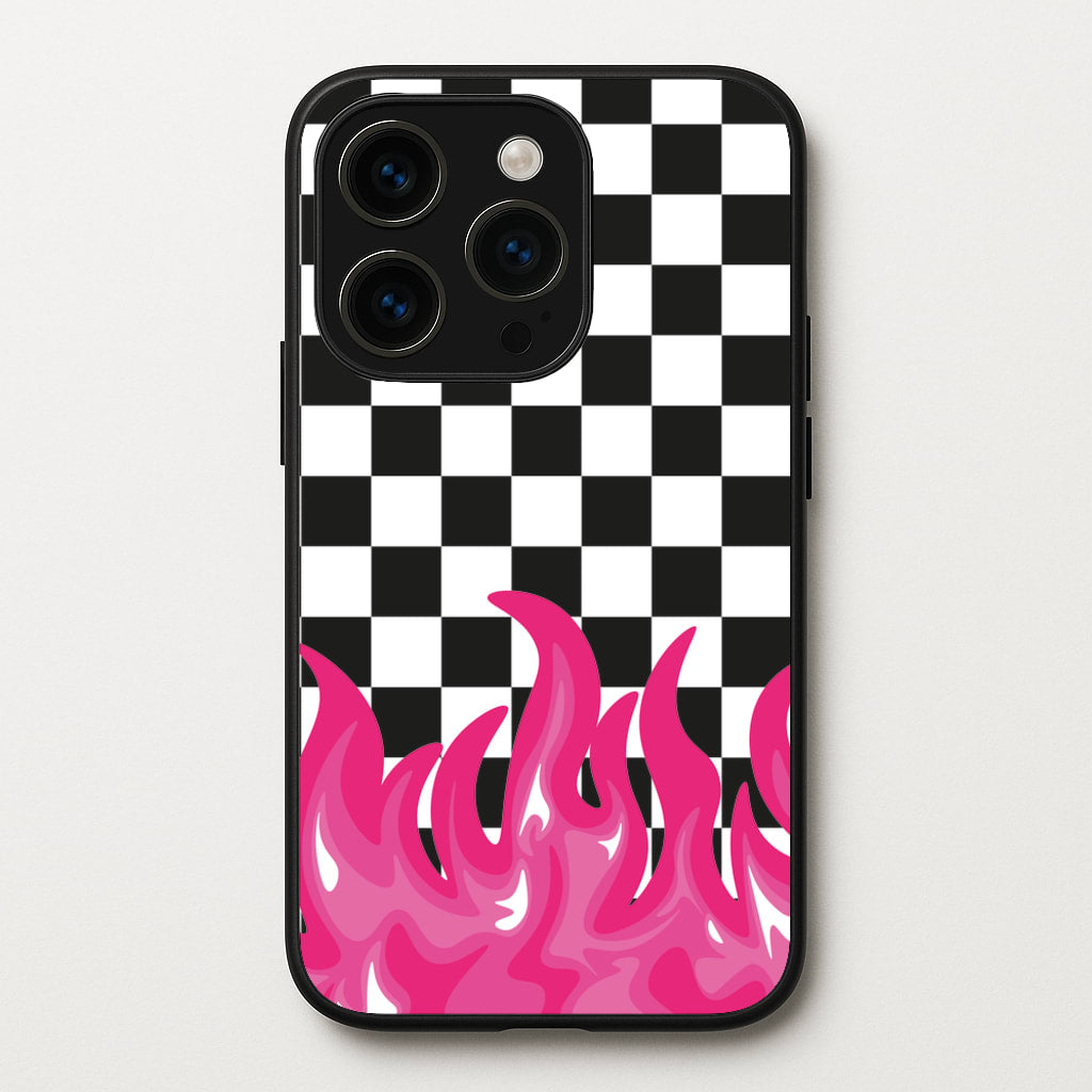 Pink Flame - Skate Aesthetic - Skate Aesthetic Phone Case for iPhone 15 Pro